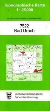 Topographische Karte Baden-Württemberg Bad Urach