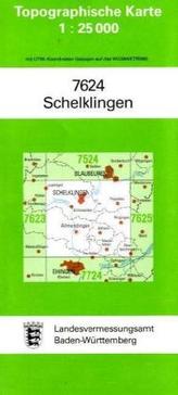 Topographische Karte Baden-Württemberg Schelklingen