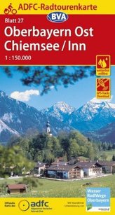 ADFC-Radtourenkarte 27 Oberbayern Ost / Chiemsee / Inn 1:150.000, reiß- und wetterfest, GPS-Tracks Download