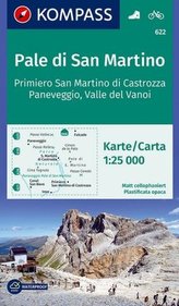 Kompass Karte Pale di San Martino, Primiero San Martino di Castrozza, Paneveggio, Valle del Vanoi