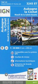 IGN Karte, Carte de randonnée (et plein air) Aubagne - La Ciotat - Massif de la Sainte-Baume