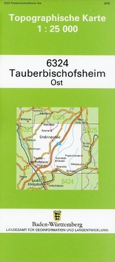Topographische Karte Baden-Württemberg Tauberbischofsheim-Ost
