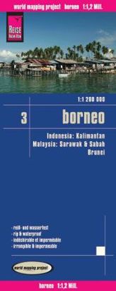 World Mapping Project Borneo Reise Know-How Landkarte Borneo (1:1.200.000): Kalimantan, Sabah & Sarawak, Brunei - Indonesien 3