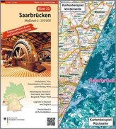 Topographische Karte und Satellitenbildkarte Saarbrücken