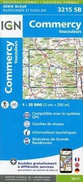 IGN Karte, Serie Bleue Commercy Vaucoule