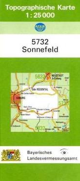 Topographische Karte Bayern Sonnefeld