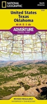 National Geographic Adventure Map United States, Texas and Oklahoma