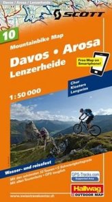 Hallwag Mountainbike Map Davos, Arosa, Lenzerheide, Mountainbike-Karte