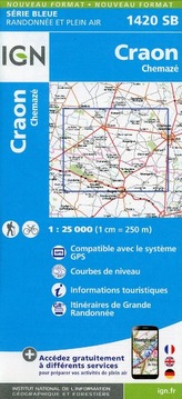 IGN Karte, Serie Bleue Craon Chemaze
