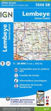 IGN Karte, Serie Bleue Lembeye Serres-Castet