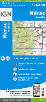 IGN Karte, Serie Bleue Nerac Houeilles