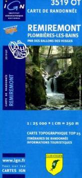 IGN Karte, Carte de randonnée (et plein air) Remiremont
