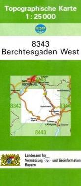 Topographische Karte Bayern Berchtesgaden West