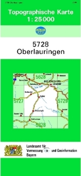 Topographische Karte Bayern Oberlauringen