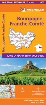  BOURGOGNE-FRANCHE-COMTE, France - Michelin Maxi Regional Map 602