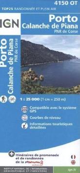 IGN Karte, Carte de randonnée (et plein air) Porto, Calanche de Piana