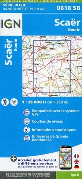 IGN Karte, Serie Bleue Gourin
