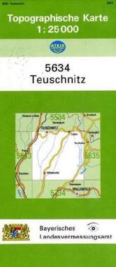 Topographische Karte Bayern Teuschnitz