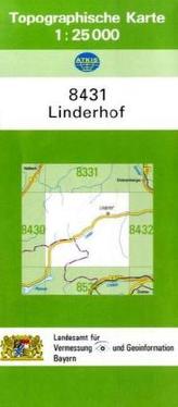 Topographische Karte Bayern Linderhof