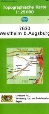 Topographische Karte Bayern Westheim b. Augsburg
