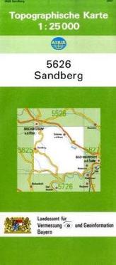 Topographische Karte Bayern Sandberg