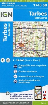 IGN Karte, Serie Bleue Tarbes Montastruc