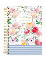 Hard Bound Journal: Floral Stripe Kindness - Hardcover-Notizbuch mit stabiler Ringbindung: geblümt-gestreift Freundlichkeit