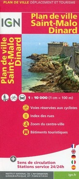 IGN Karte, Plan de ville Saint Malo, Dinard