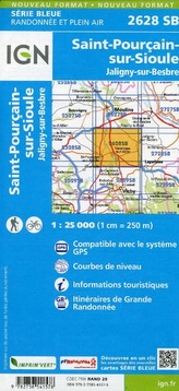 IGN Karte, Serie Bleue Saint-Pourçain-sur-Sioule