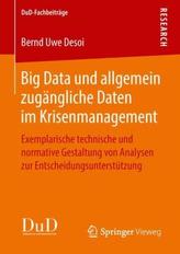 Big Data und allgemein zugängliche Daten im Krisenmanagement