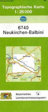Topographische Karte Bayern Neukirchen-Balbini
