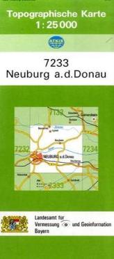 Topographische Karte Bayern Neuburg a. d. Donau