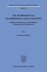 Die Strafbarkeit von Geschäftsleitern nach § 54a KWG