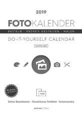 Foto-Bastelkalender 15 x 21 datiert - weiß - aufstellbar 2019