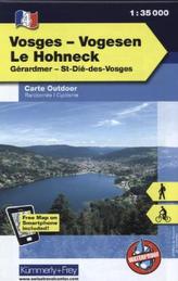 Kümmerly & Frey Outdoorkarte Elsass, Vogesen - Vosges/Vogesen - Le Hohneck