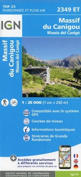 IGN Karte, Carte de randonnée (et plein air) Massif du Canigou