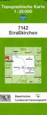 Topographische Karte Bayern Straßkirchen