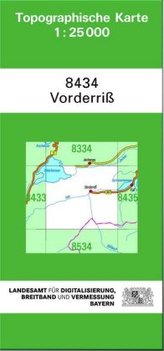 Topographische Karte Bayern Vorderriß