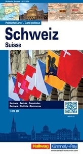 Kümmerly & Frey Schweiz, Politische Karte 1:275 000. Suisse. Svizzera / Svizra