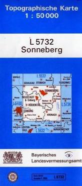 Topographische Karte Bayern Sonneberg