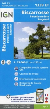 IGN Karte, Carte de randonnée (et plein air) Biscarrosse