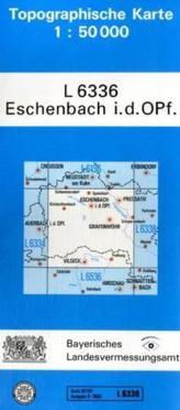 Topographische Karte Bayern Eschenbach i. d. OPf.