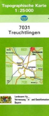 Topographische Karte Bayern Treuchtlingen