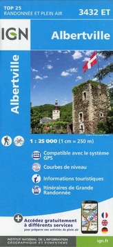 IGN Karte, Carte de randonnée (et plein air) Albertville