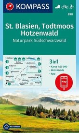 Kompass Karte St. Blasien, Todtmoos, Hotzenwald, Naturpark Südschwarzwald