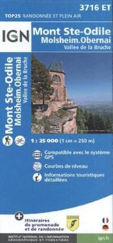 IGN Karte, Carte de randonnée (et plein air) Mont Ste-Odile