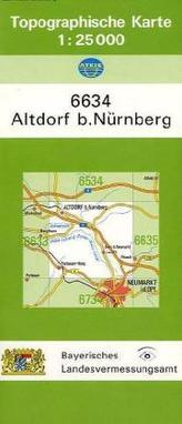 Topographische Karte Bayern Altdorf b. Nürnberg