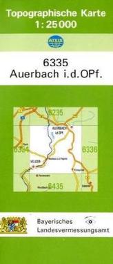 Topographische Karte Bayern Auerbach i. d. OPf.