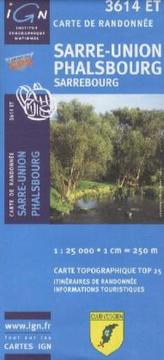 IGN Karte, Carte de randonnée (et plein air) Sarre-Union, Phalsbourg, Sarrebourg