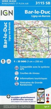 IGN Karte, Serie Bleue Bar-le-duc Ligny-en-Barrois